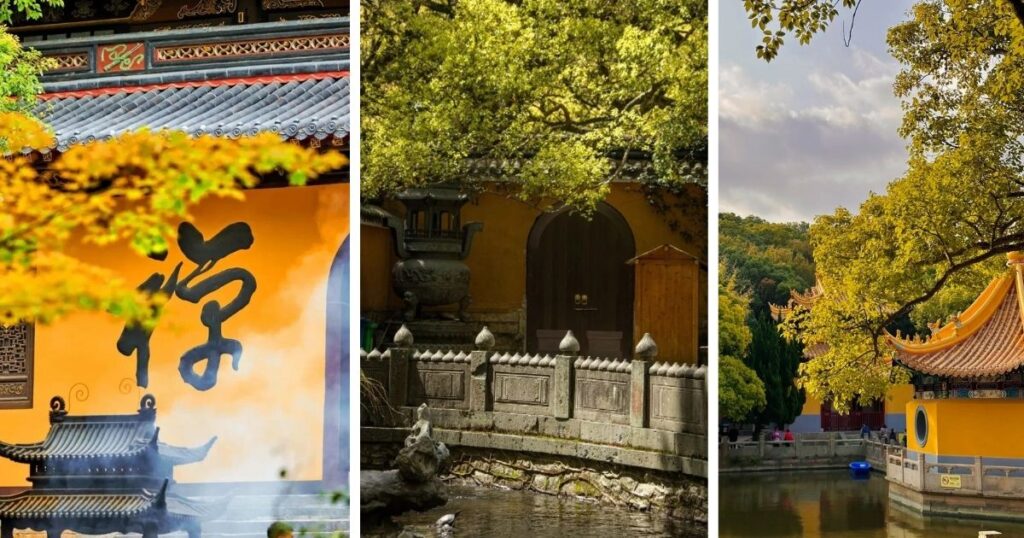 普陀山秋季寺院景色