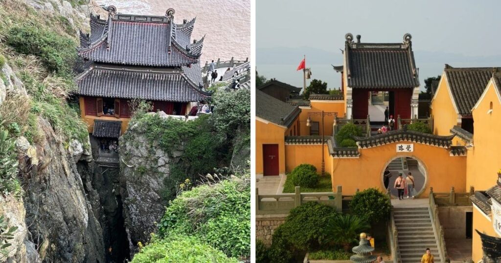 普陀山梵音洞與寺院建築