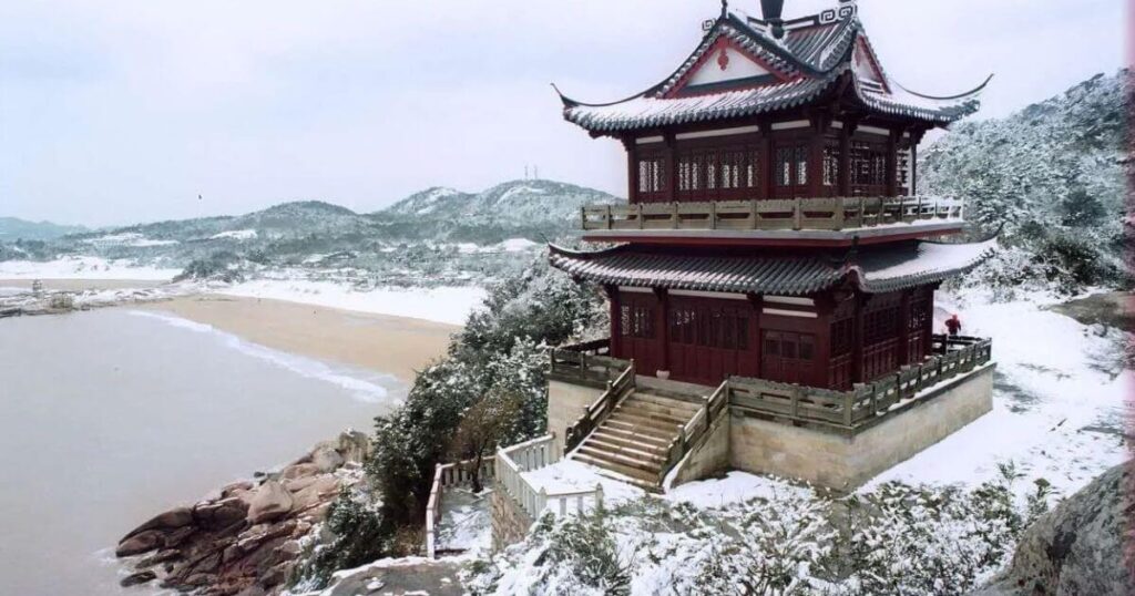 普陀山冬季雪景